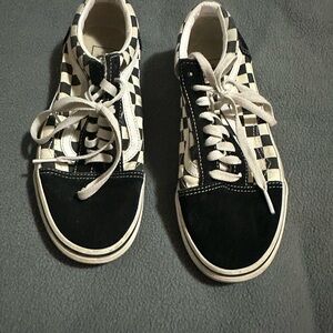 Vans Black and White Checkered Women's Shoes